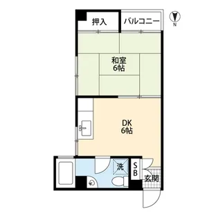プラーズ立花【1階】の間取り