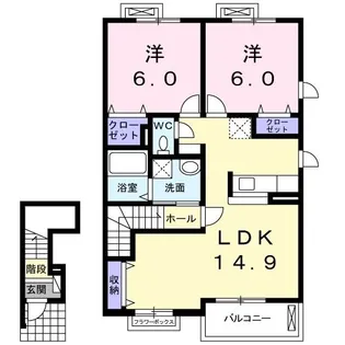 ヴィ エレガントI【2階】の間取り