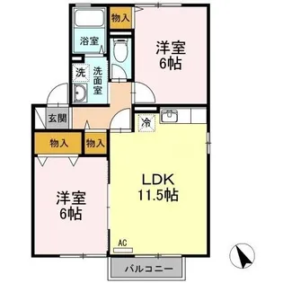 ウィルコート水道橋 B【2階】の間取り