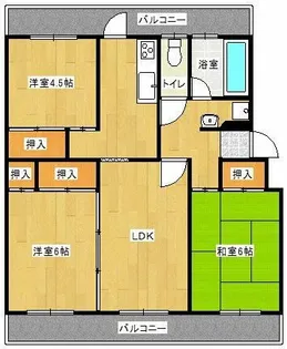 ユートピア真崎A棟【3階】の間取り