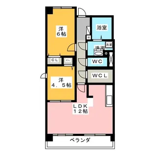 カドヤパレス【4階】の間取り