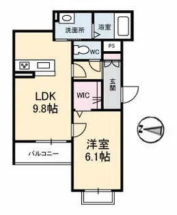 グランベレオ今津【3階】の間取り