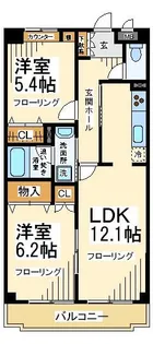 エステージ世田谷仙川【2階】の間取り
