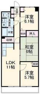 ルクソル浦和【5階】の間取り