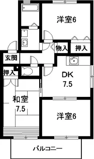 ウインザーコート【1階】の間取り