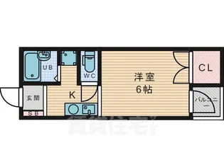 宮之阪ハイツ参番館【7階】の間取り