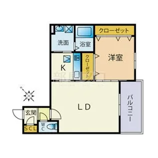 porte-bonheurII(ポルトボヌールII)【1階】の間取り