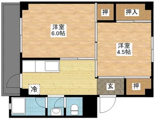 ビレッジハウス末石3号棟【5階】の間取り