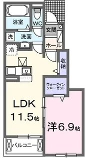 パイン フォレスト【1階】の間取り