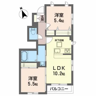 シャーメゾン堀西【1階】の間取り