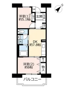 URルゼフィール武庫川第2五番街【7階】の間取り