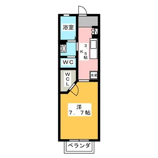 クレアーレ新川【1階】の間取り