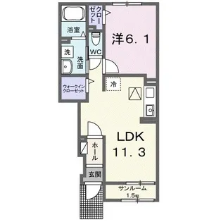 イルミナーレ【1階】の間取り