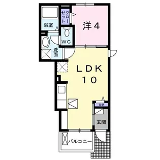 パヴァーヌI【1階】の間取り
