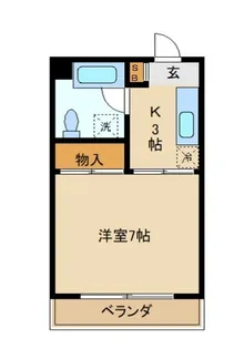 ロジュモン富貴【1階】の間取り
