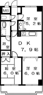 ウエストバレー壱番館【2階】の間取り