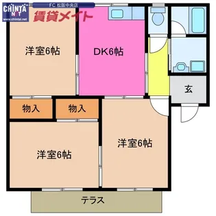 メゾンはしもと【1階】の間取り