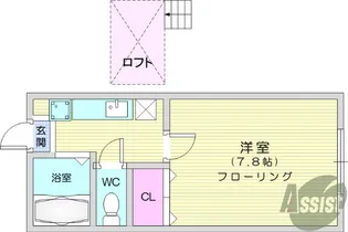 ホワイトキャッスル蒲町ビレジB棟【2階】の間取り