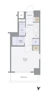 ヴァレッシア菊川シティ【6階】の間取り