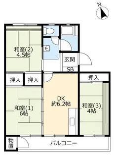 UR鈴蘭台第一【4階】の間取り
