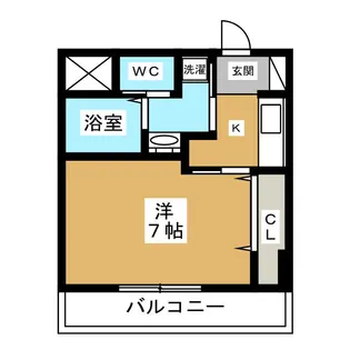 セシル立川【7階】の間取り