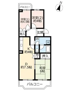 UR落合第三【5階】の間取り