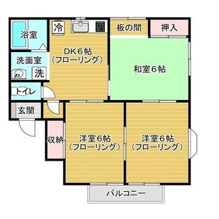 KハイツC【2階】の間取り