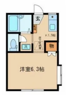 アゼリア石川台【1階】の間取り