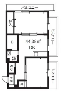 パークサイド南大井【4階】の間取り
