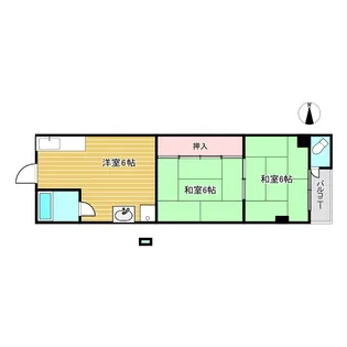 西有紀マンション【1階】の間取り