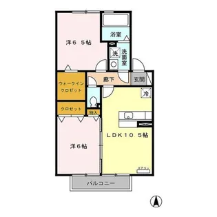 ラビウスコート A/B【2階】の間取り
