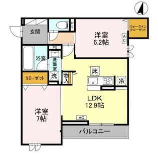 U-TORISIA簗瀬【1階】の間取り