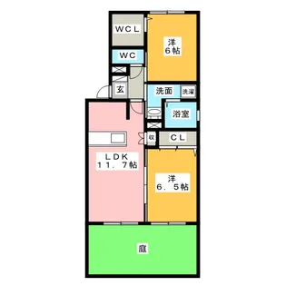ヴィヴィアン【1階】の間取り