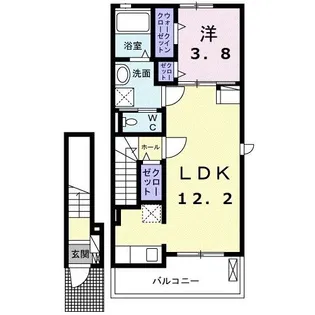 EAST HILL F【2階】の間取り