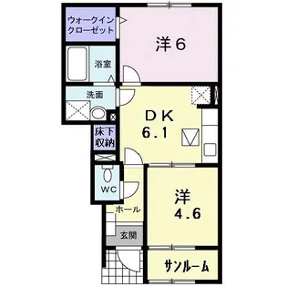 アムールII【1階】の間取り
