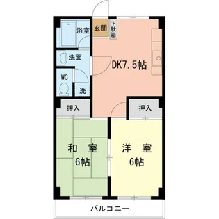 ベアーズパレス【4階】の間取り