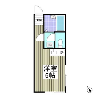 サニーグレイス国立【1階】の間取り