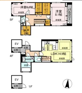 HIROO TERRACE【5階】の間取り