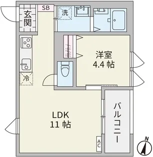 ウェルネストルーム大宮【1階】の間取り