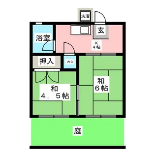 コーポおかもと【1階】の間取り