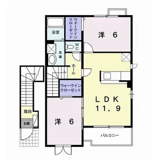 カレントヒルズA【2階】の間取り