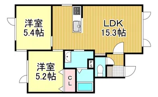 ヴィラ葵【2階】の間取り