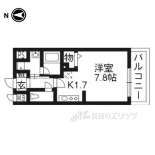 ベラジオ四条大宮2【5階】の間取り