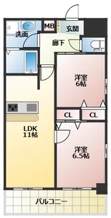 メゾン・デ・ノムラ島之内【11階】の間取り