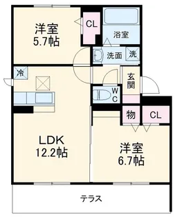 アムール京町【1階】の間取り