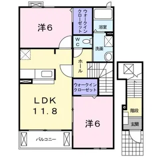 ヴィオラ コート B【2階】の間取り