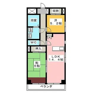 リエス新宿町【5階】の間取り