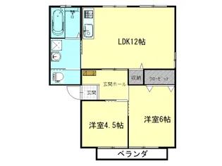 サンライフコスモス【1階】の間取り