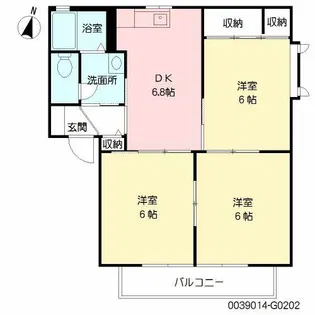 メゾンパークサイド G棟【2階】の間取り