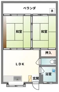 マンション城【3階】の間取り